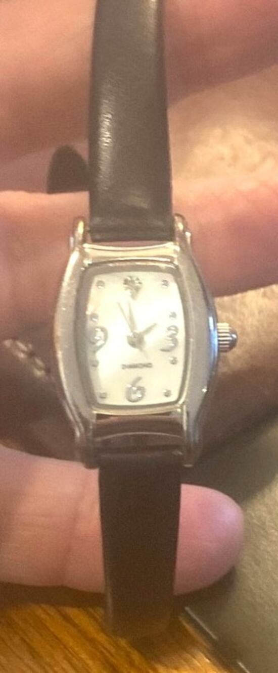 Women's 22mm Silver Tone Diamond Watch, MOP Face